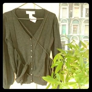 Love Crazy Button Criss Cross Cardigan